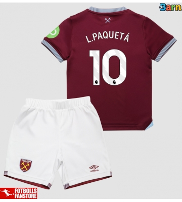 West Ham United Lucas Paqueta #10 Hemmatröja Barn 2025-26 Kortärmad (+ Korta byxor)